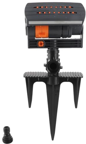 Automatic Oscillating Sprinkler | 16 Nozzles & 4 Spray Modes for Large Area Coverage | Adjustable Water Flow Lawn Sprinkler for Garden/Yard