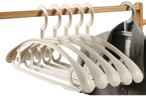 Grucce per abiti Gruccia for abiti for adulti Semicerchio Materiale Plastica Antiscivolo Antitraccia E Indeformabile Stendino Ispessito(10pcs white)