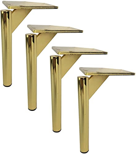 Bordsben, möbelben, metallben, bordsben metall, mö Möbelben i järn, 4-pack, flerfärgade, 15-23 cm(Silver,23cm)