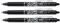 Pilot Frixion Clicker 0,7 mm Spitze löschbarer Tinte Gel Pen Tattoo Design Schwarz Tinte (3 Stück) lose geliefert