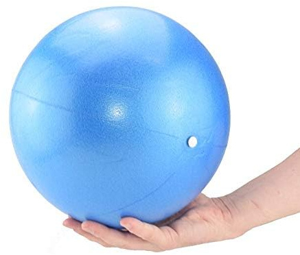 ATC Handels GmbH - Palla da pilates e yoga, 26 cm, blu, rosso, giallo, palla da ginnastica per yoga, pilates, palla terapeutica, Blu