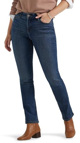Lee Women's Plus Size Ultra Lux Comfort with Flex Motion Straight Leg Jean Royal Chakra 22W Medium