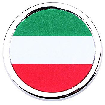 1 stücke Auto außen zubehör Italien Flagge Aufkleber Metall mini runde Emblem für Toyota Rover Dodge Skoda Audi