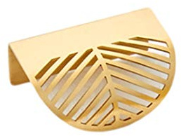 jiajulashou123 Reines Kupfer Schrankgriffe Möbelgriffe, Messing Schubladegriff Bogengriffe Küchengriff Stangengriffe Schrank Büro Türknöpfe Möbelknopf,(Länge 60mm),Gold(gold-length 60mm)