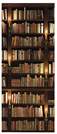 TüRaufkleber TüRtapete Fototapete TüRfolie Selbstklebend 3d Motiv FüR TüRen TüR Bekleben Folie Braunes Buch 77 X 200cm(30,31 X 78,7 Zoll)