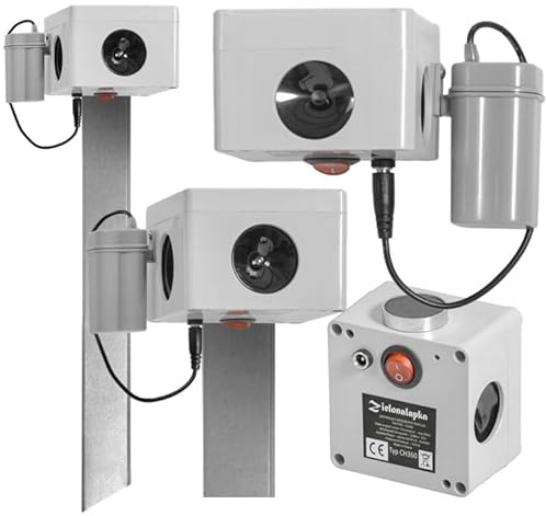 Dragon Ultrasonic CH360, DREI Lautsprecher, Ultraschall-Repeller gegen Nagetiere, 4xAA-Batterien.