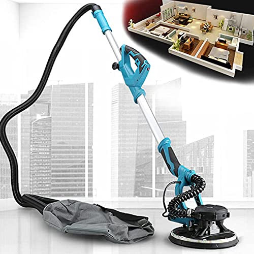 LTSRLL Levigatrice Muro 1800W,Cemento Calcestruzzo Levigatrice,Luce LED,5 velocità Regolabile,con 20 Carta Vetrata,per levigatura Professionale Pareti,Soffitto,220V,Sander+20sandpad