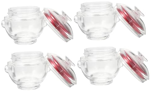 ABOOFAN 4 Stück Verschlossene Glasvorratsgläser 100ml aus Glas Auslaufsicher und Frisch Haltend für Küche und Aufbewahrung