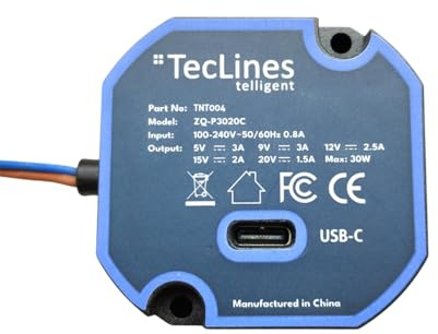 TecLines TNT004 Wandeinbau USB Tablet Unterputz Netzteil 30W Leistung