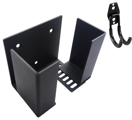 WELLMETE EV Charger Holder-Adjustable for Different Size Control Box, Heavy Duty Metal Wall Mount Bracket with Cable Hook for J1772 EV Mobile Charger & Telsa Charger, Enduring Charging Box Holder | Heavy Duty Metal Wall Mount Bracket with Cable Hook for J1772 EV Mobile Charger & Telsa Charger, Enduring Charging Box Holder