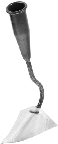 KONTONTY Azada Triangular para Jardinería y Excavación, Pequeña, Hierro Galvanizado, Multiusos para Plantar y Desmalezar, Herramienta Resistente para Limpiar Terrenos
