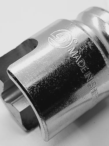 Dawson® UK Made - 1/2-Inch Drive Multi-Purpose Lineman Socket, Fits 3/4 4-Point Square Nuts, with 9/16 Slot for Grounding-Clamps Eye Bolt J-hooks Hot-line Clamps Impact Rated, Made In England