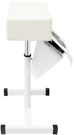 MINRS Pediküre Hocker Stuhl Mobile Pediküre Stuhl Fußpflegestuhl mit Absaugung Höhenverstellbar Pediküre Fußstütze für Heim Salon Spa Massage Nagelstudio Weiß