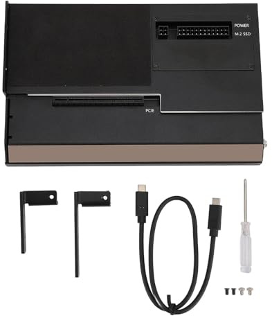 Station d'accueil GPU Externe, Boîtier GPU USB4.0 40 Gbit/s avec TB RJ45 M.2 NVMe pour Ordinateur Portable, Utilisation de Consoles de Jeu, Alliage D'aluminium, Support PCIe X16,