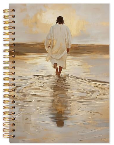 SNNDER Jesus Notebook, Christian Journals, Church Notes Notebook, Prayer Journal for Woman, Jesus Hardcover Spiral Notebook 5.5x8.3 Inch