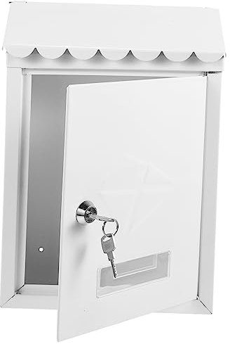 SEWOART Boîte aux Lettres Murale Rétro en Fer, Verrouillable, pour Maison et Bureau, Installation Facile, Capacité pour Enveloppes et Courrier