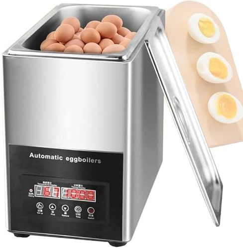 Hervidor De Huevos Industrial 9l Con Tecnología Termal,Sistema Inteligente De 5 Niveles De Cocción,Temporizador Digital (0-99min),Para Huevos Pasados Por Agua,Duros Y Onsen,Tanque De Acero Inoxidable