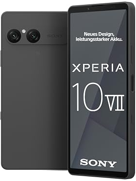 Sony Xperia 10 VII - 6,1 Pouces 19,5:9 OLED avec 120 Hz, Batterie 5 000 mAh, Objectif Ultra Grand Angle 16 mm, Audio 3,5 mm, Android 15, IP65/68, Double SIM Hybride, Noir Charbon