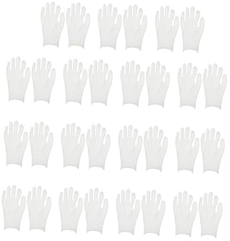 FIXOSHEE 15 Paare Feuchtigkeitsspendende Weiße Baumwollhandschuhe für Nacht Baumwollhandschuhe Intensive Feuchtigkeitsbehandlung für Trockene Hände für Handpflege und Handmasken