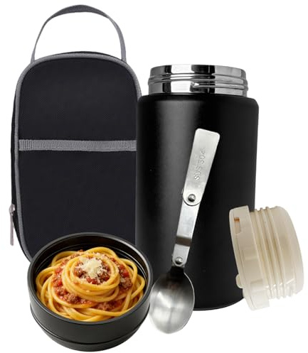 Food Flask 750ML Stainless Steel Vacuum Soup Flasks with Bag Spoon, Hot Food Flask for Hot/Cold Leak Proof Soup, Portable Food Jar for School Office Picnic