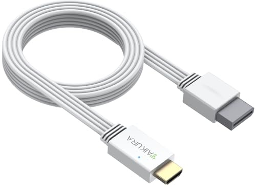 TAIKURA Adaptateur Wii HDMI 1080P/720P Prend en Charge Tous Les Modes D'affichage Câble avec Câble WII Et HDMI Intégré De 150 Cm, Plug and Play(Blanc)