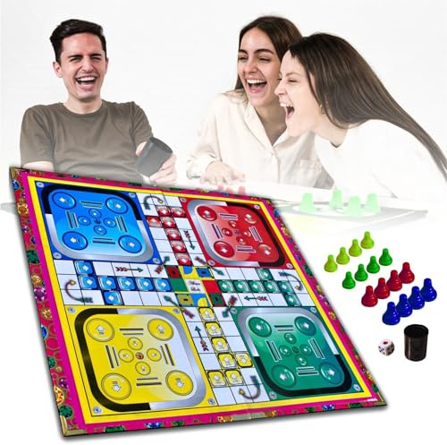 Traditional Ludo Board Game Snakes & Ladders and Ludo, Ages 3 Years Plus, 2-4 Players