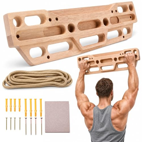 BORDRISE Hangboard Türrahmen,Kletterbrett aus Holz mit Schrauben,Fingerboard Klettern und Bouldern,inklusive Klettergriffe,Fingertraining & Trainingsgerät für Anfänger und Fortgeschrittene