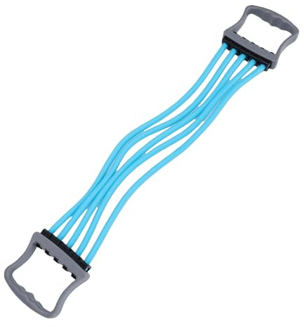 Bamjour Banda de Resistencia Ajustable con 5 Tubos Desmontables y tensión Personalizable. Cuerda elástica Ideal para Entrenamiento de Fuerza, Torso, Yoga y estiramientos de Espalda.