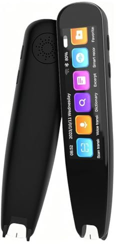 Tuidzljd Scan Reader Pen, OCR Digital Pen Reader, Text to Speech Reading Pen, Voice Translator Machine 131 Language Translator Easy Install Easy to Use