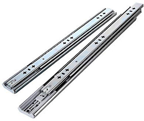 Mjukstängande lådskenor 3 vikbara, helt utdragbara skenor för bostäder, kraftiga kullager, lådsystem 550 mm (22 tum) längd, smidig och tyst