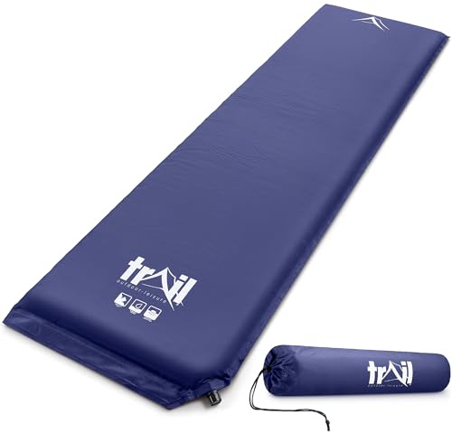 Trail Materassino Gonfiabile da Campeggio Singolo, Materassino Autogonfiante in Memory Foam da 5 cm di Spessore, Materassino da Campeggio Leggero e con Borsa per il Trasporto
