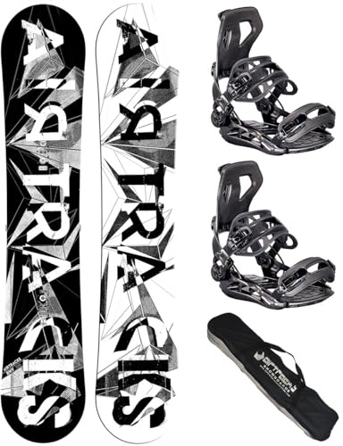AIRTRACKS Snowboard Set Tabla BWF Extra Wide Hombre+Fijaciones Star o Master+SB Bolsa Nuevo 155 159 161 165 168 171 cm