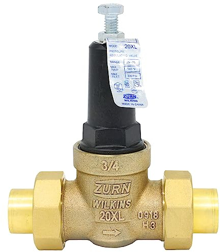 Zurn Wilkins 34-20XLDUC 3/4 20XL Pressure Reducing Valve (Double Union Copper Sweat x Copper Sweat)
