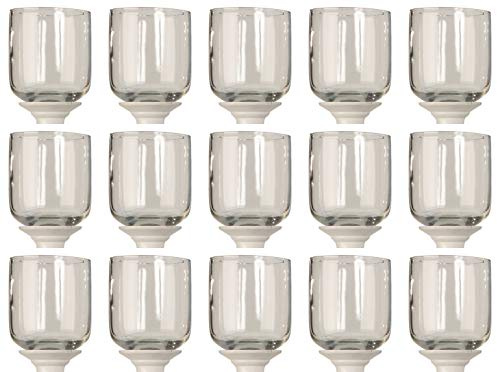 Novaliv 15X Teelichtaufsatz I klar 10 cm Glas Teelichthalter Kerzenständer I Kerzenleuchter Glas Adventskranz Teelichthalter Stabkerzenhalter Kerzenpick