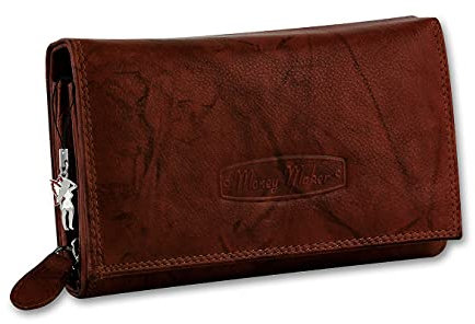 imppac Money Maker Damen Geldbörse Kellnerbörse Leder braun RFID Blocker D2OPJ704N EIN Geschenk zu Weihnachten, Geburtstag, Valentinstag für die Frau