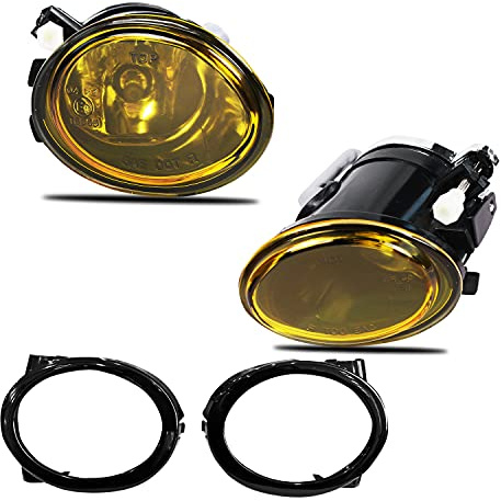 Feux anti-brouillard compatibles avec BMW Série 3(HB/SDN/WGN)(E46) 2001-2005/Série 3 (CPE/CONV)(E46) 2001-2006/Série 5(E39) 2001-2004 Une paire de feux antibrouillard (lentille jaune)