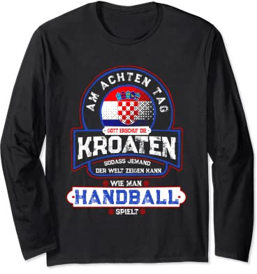 Handball und Kroatien Rukomet Hrvatska Langarmshirt
