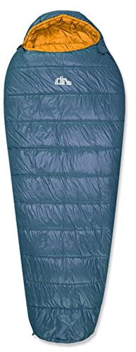 iClimb 3M Thinsulate Insulation Mummy Sleeping Bag with Compression Sack Ultralight Compact Warm Washable for Adults Indoor Outdoor Backpacking Camping Hiking (41F, Blue)