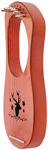 Supvox Saitige Holzleierharfe mit Stimmstab für Erwachsene und Anfänger als Musikinstrument Naturharfe mit Langer Klangdauer