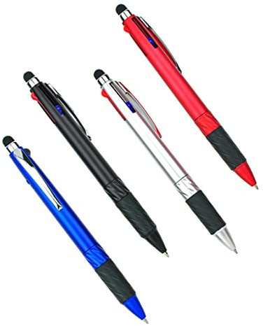 UKCOCO 4pcs Multipurpose Ballpoint Pens Smooth Painting Pens Portable Meeting Stylus Touch Screen