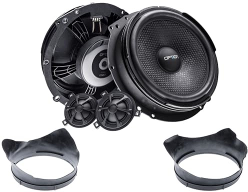 Option AIR Front Lautsprecher-System kompatibel mit VW T5/T6-100% Plug & Play System - inkl. Lautsprecher-Dichtringe - 100 Watt RMS, 91 dB Wirkungsgrad