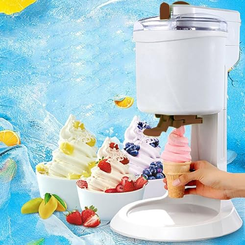FJYAWEN Distributore di gelatiera da 1000 ml per gelatiera Furgone per Gelati con operazione One Push Macchina per gelatiera per Uso Domestico per Cono di Yogurt Fai-da-Te Casa