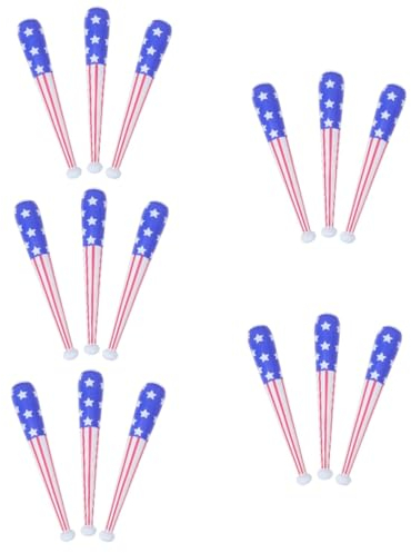 TOYANDONA 15stücke Inflatable Baseball Bats Party Dekorationen Für Unabhängigkeitstag Coole Aufblasbare Schläger Für Cheer-aktivitäten Sichere Spielzeuge Für Spaß Und Spannung
