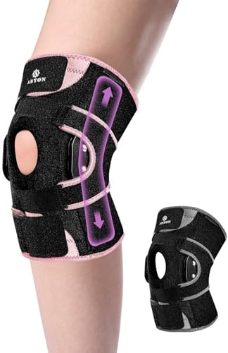 ABYON Kniebandage für Damen Männer – mit Metallschienen, Patella-Gelpolster, 360° Gurt, bei Meniskusriss, Bänderverletzungen, ACL/MCL, Arthritis & Operations-Erholung, Laufen