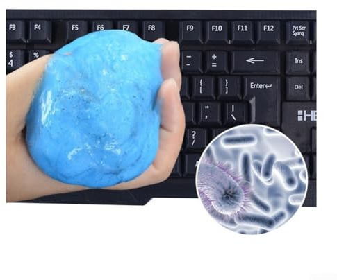 Vilgftyiet 70G Auto Reinigungspad Kleber Pulver Reiniger Gel Auto Reiniger Staub Reinigungsgel für Tastatur Reiniger Auto Entlüftung Ecken PC Polster Staubentferner Vent