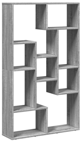 vidaXL Bücherregal Grau Sonoma 72x20x120,5 cm Holzwerkstoff
