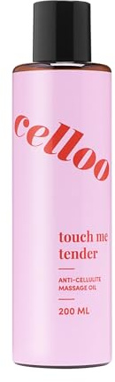 Celloo Anti cellulite Öl mit natürliche Inhaltsstoffe 200 ml - Massageöl gegen Cellulite und Dehnungsstreifen mit Avocadoöl und Traubenkernöl, straffendes und festigendes Körperöl, Vegan, Creme