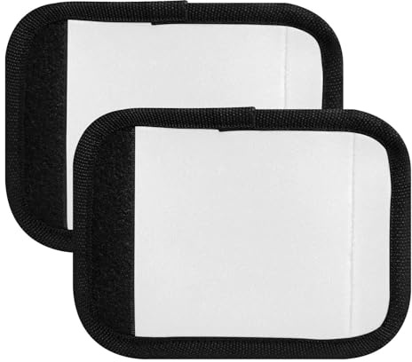 Envolturas de asa de equipaje para maleta, equipaje, textura blanca, identificadores de color sólido, fundas de agarre de mango suave, color blanco, para accesorios de viaje, paquete de 2