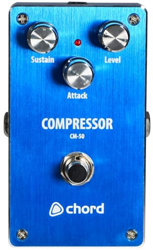 Chord | Guitar Effects Pedal | CM-50 Compressor Pedal: Enhance Your Guitar Tone with Adjustable Sustain, Level, and Attack Controls for Effortless Notes and Chords