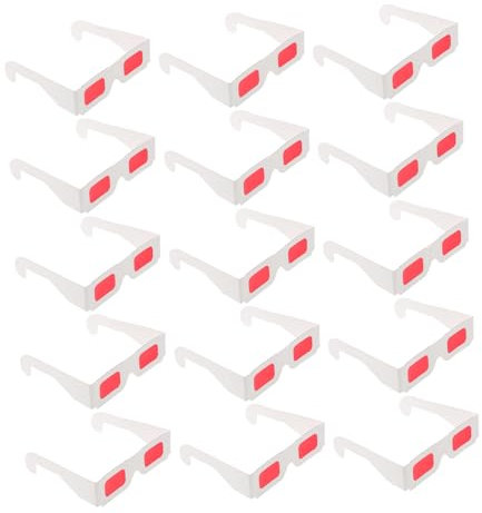 Abaodam 50 Rote 3D-Brillen aus Papier für Kinder 3D-visualeffekt Leichtes Material Partyzubehör für Valentinstag Geburtstagsfeiern und Klassenzimmer Belohnung